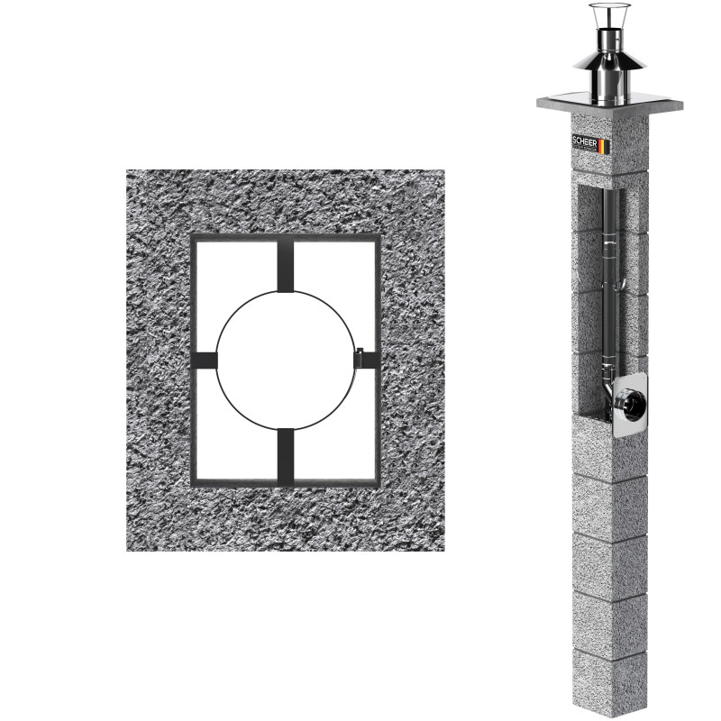Komin systemowy Scheier Turbo Inox W1 fi 80 6,5m