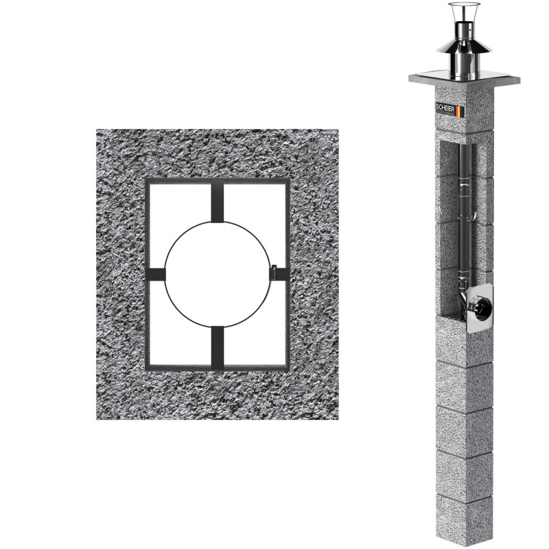 Komin systemowy Scheier Turbo Inox W1 fi 80 8m