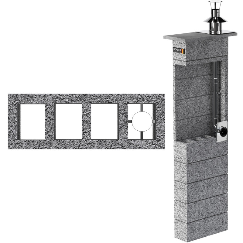 Komin systemowy Scheier Turbo Inox W4 fi 80 8,5m
