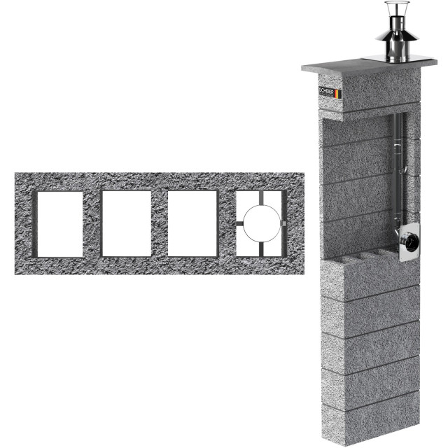 Komin systemowy Scheier Turbo Inox W4 fi 80 11,5m