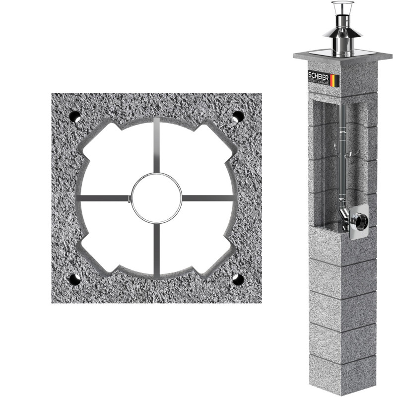 Komin systemowy Scheier Turbo Inox K fi 80 9m
