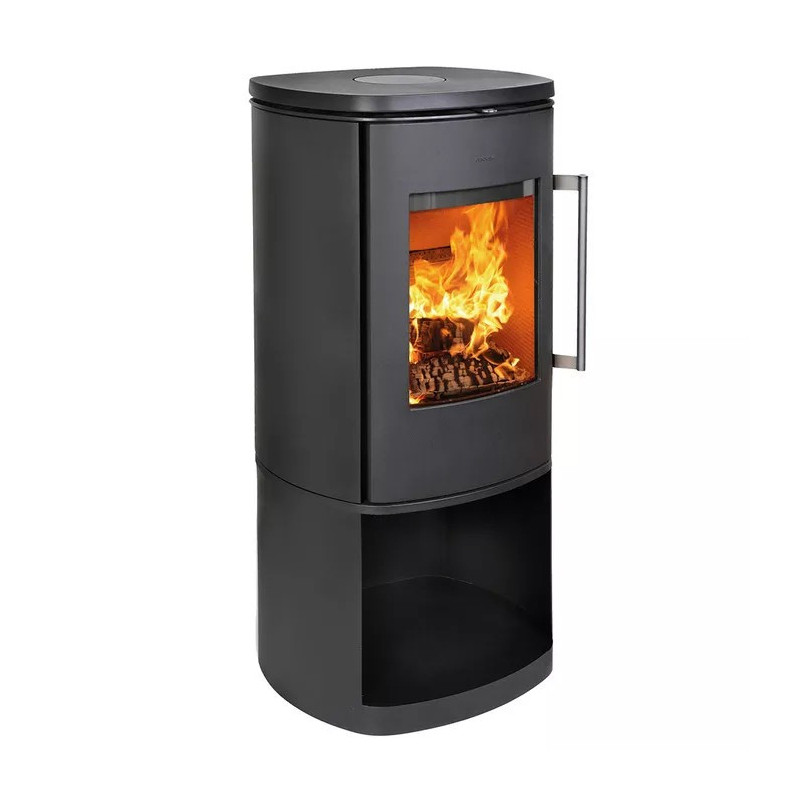 Piec wolnostojący żeliwny MORSO 8893 z wysokim pojemnikiem na drewno 6,3kW