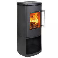 Piec wolnostojący żeliwny MORSO 8893 z wysokim pojemnikiem na drewno 6,3kW