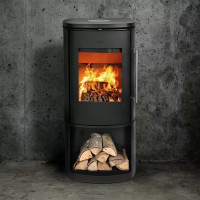 Piec wolnostojący żeliwny MORSO 8893 z wysokim pojemnikiem na drewno 6,3kW