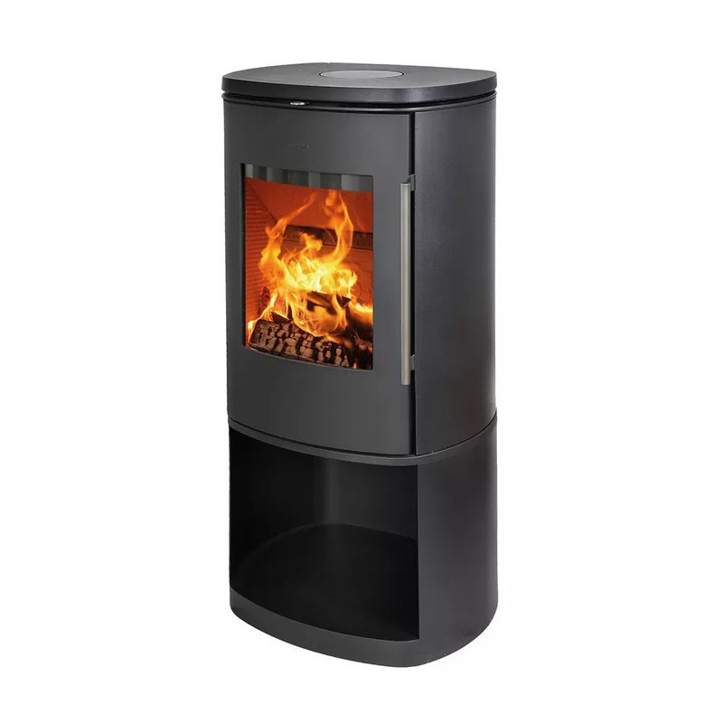 Piec wolnostojący żeliwny MORSO 8893 z wysokim pojemnikiem na drewno 6,3kW