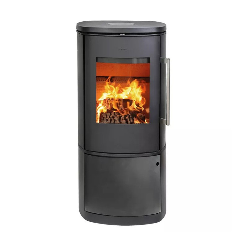 Piec wolnostojący żeliwny MORSO 8893 z wysokim pojemnikiem na drewno 6,3kW