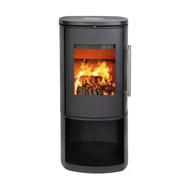 Piec wolnostojący żeliwny MORSO 8893 z wysokim pojemnikiem na drewno 6,3kW