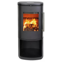 Piec wolnostojący żeliwny MORSO 8893 z wysokim pojemnikiem na drewno 6,3kW