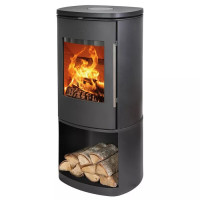 Piec wolnostojący żeliwny MORSO 8893 z wysokim pojemnikiem na drewno 6,3kW