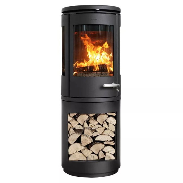 Piec wolnostojący żeliwny MORSO 7993 z wysokim pojemnikiem na drewno 7,3kW | superkomin.pl
