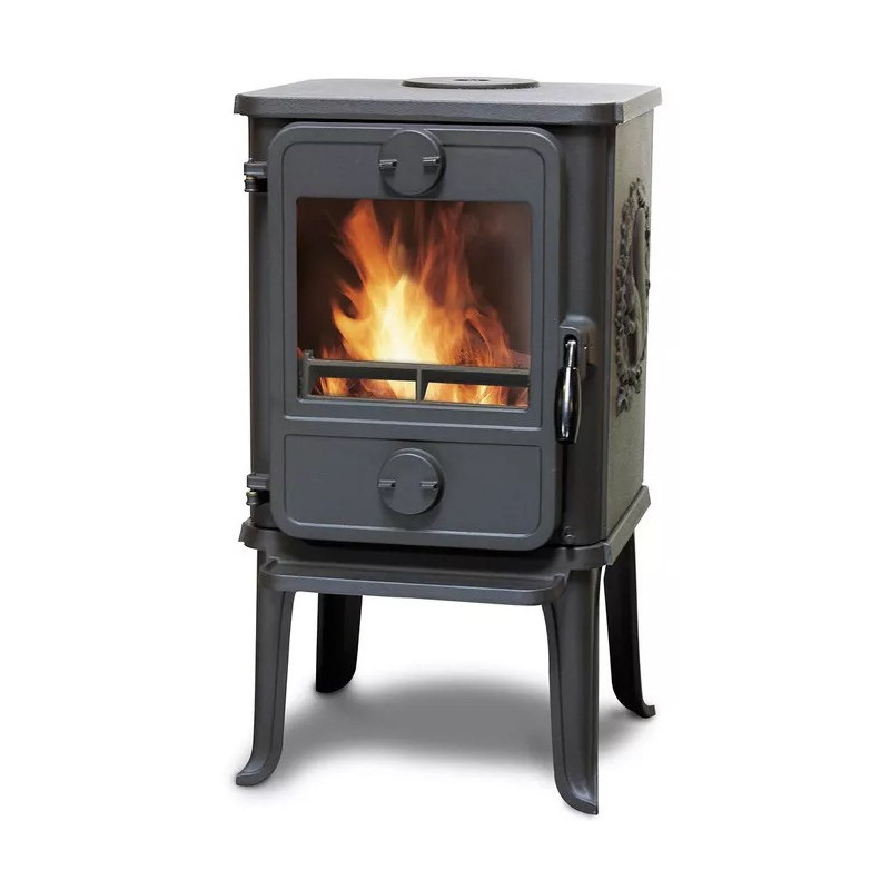 Piec wolnostojący żeliwny MORSO 1412 na nogach 5,3kW