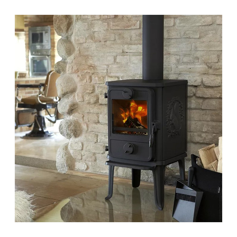 Piec wolnostojący żeliwny MORSO 1412 na nogach 5,3kW