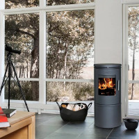 Piec wolnostojący żeliwny MORSO 6143 z miejscem na drewno 5,8kW