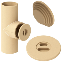 Zaślepka trójnika ceramiczna fi 140 - 200 wkład zatyczka dekiel na komin