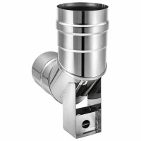 Kolano Turbo fi 80 z podporą komin gaz INOX