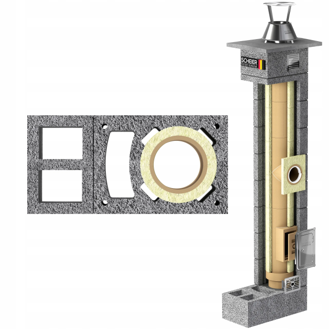 Scheier Uniwersal Max KW+W2 Ø160 8,5 m