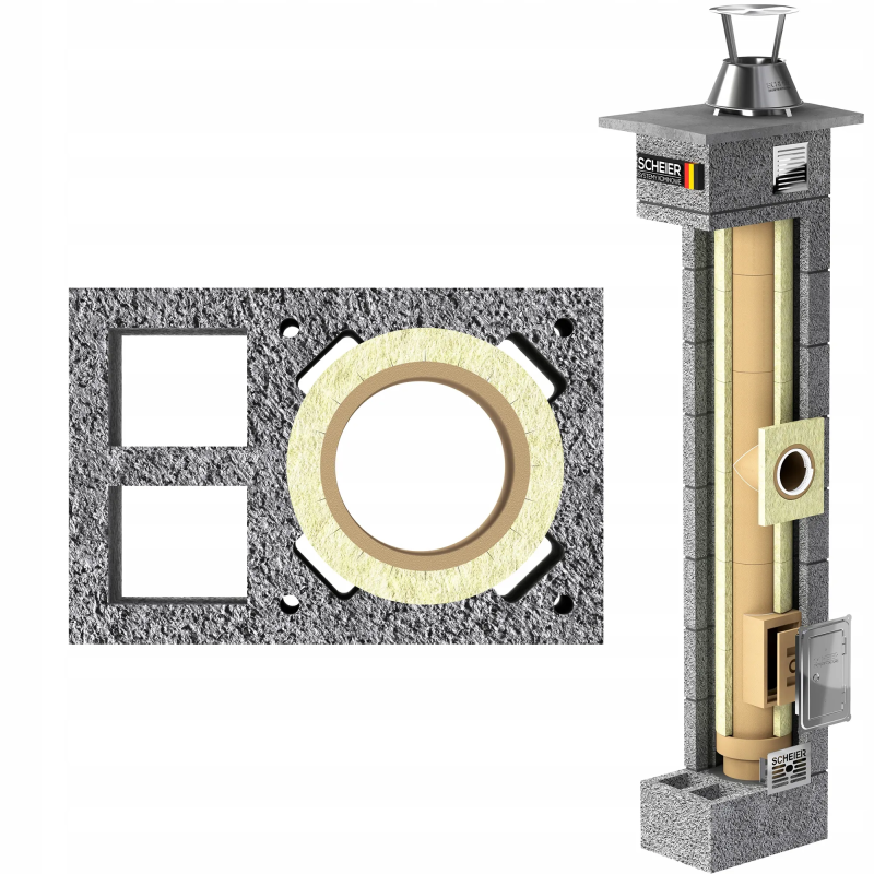 Komin ceramiczny Scheier Uniwersal Max KW2 fi 180 4,5m