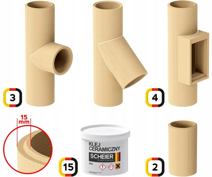 Komin ceramiczny Scheier Uniwersal Max – zdjęcie 5