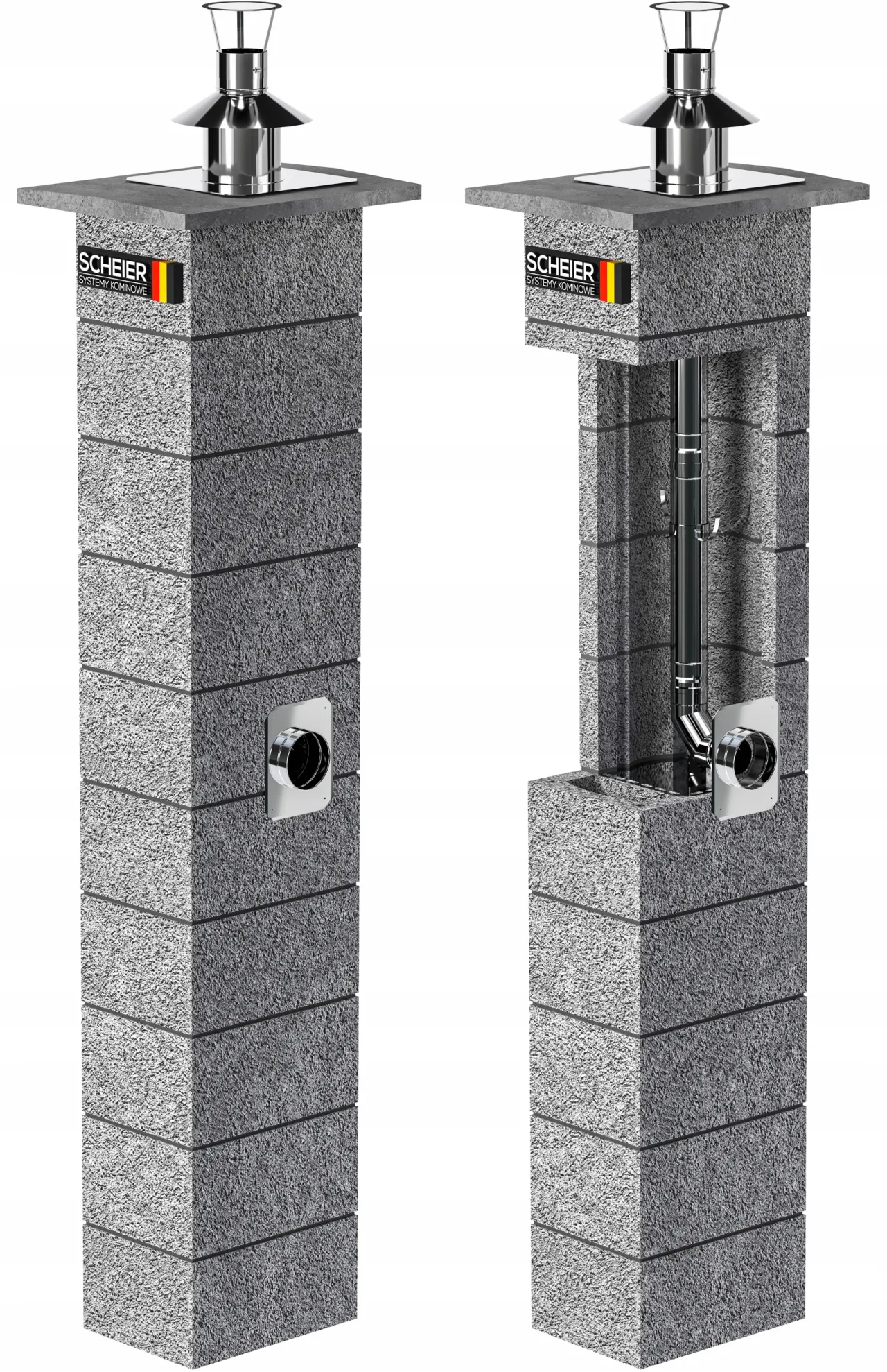 Komin systemowy Scheier Turbo Inox KW – zdjęcie 2