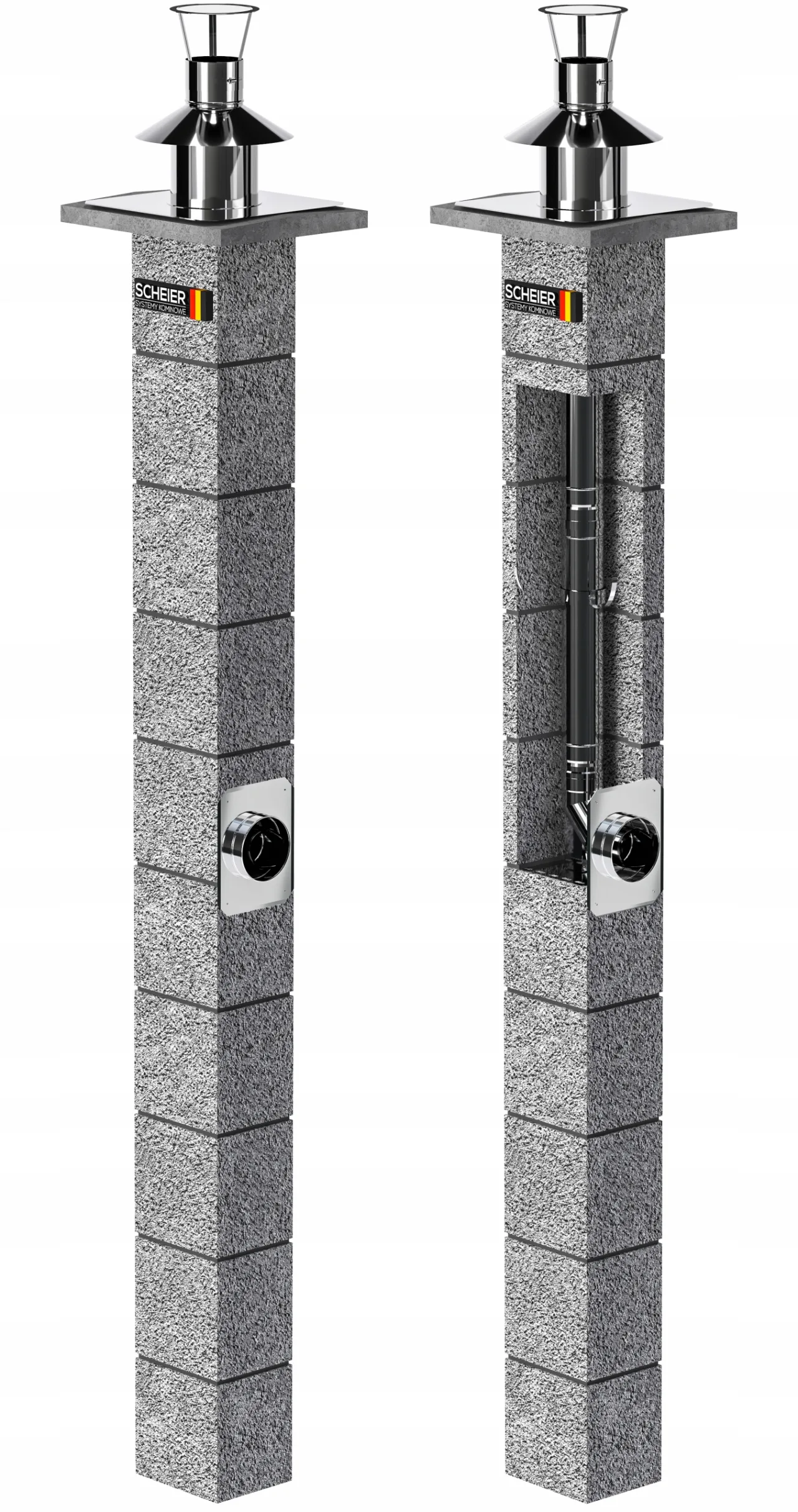 Komin systemowy Scheier Turbo Inox W1 – zdjęcie 2