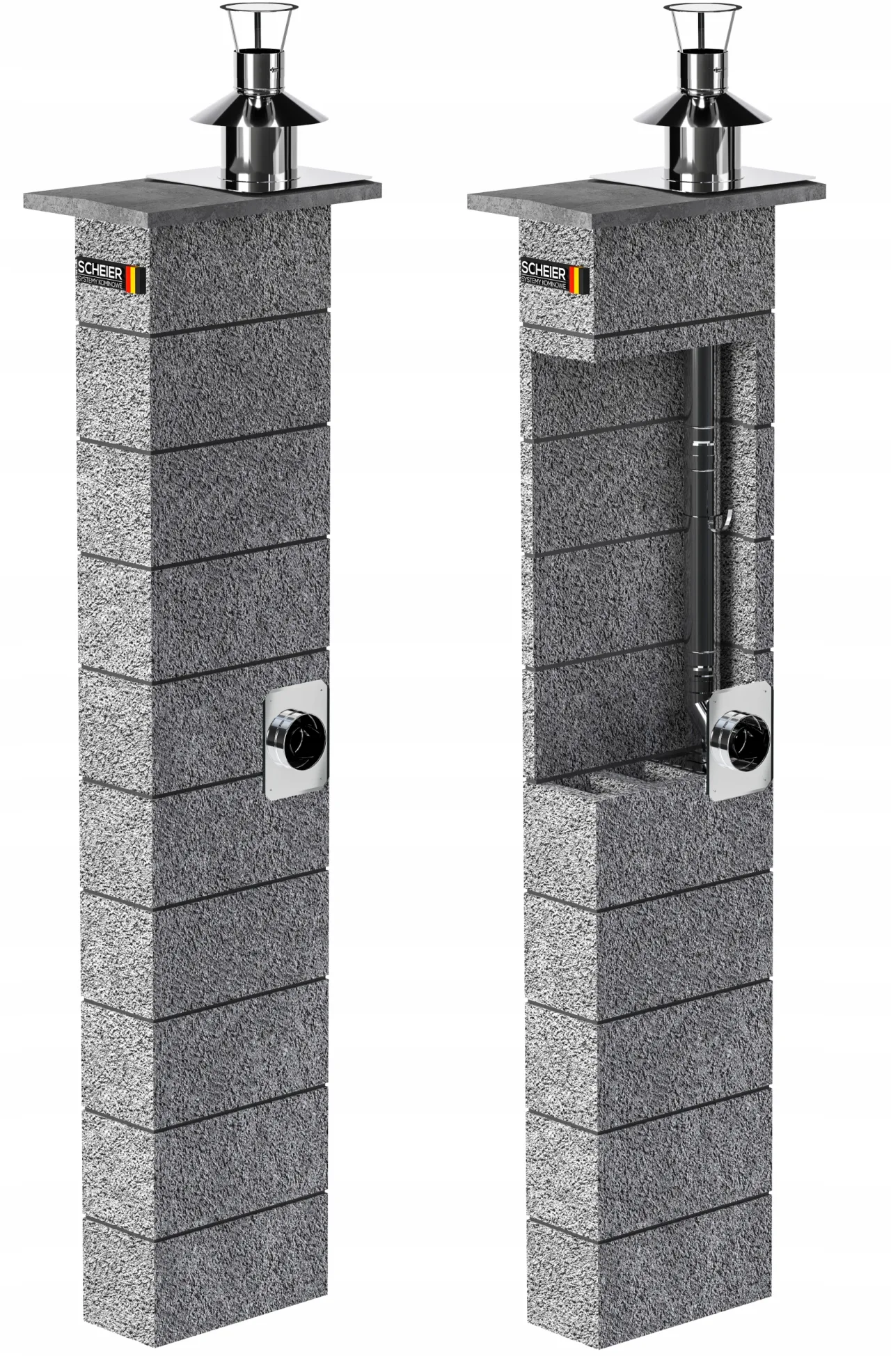 Komin systemowy Scheier Turbo Inox W3 – zdjęcie 2