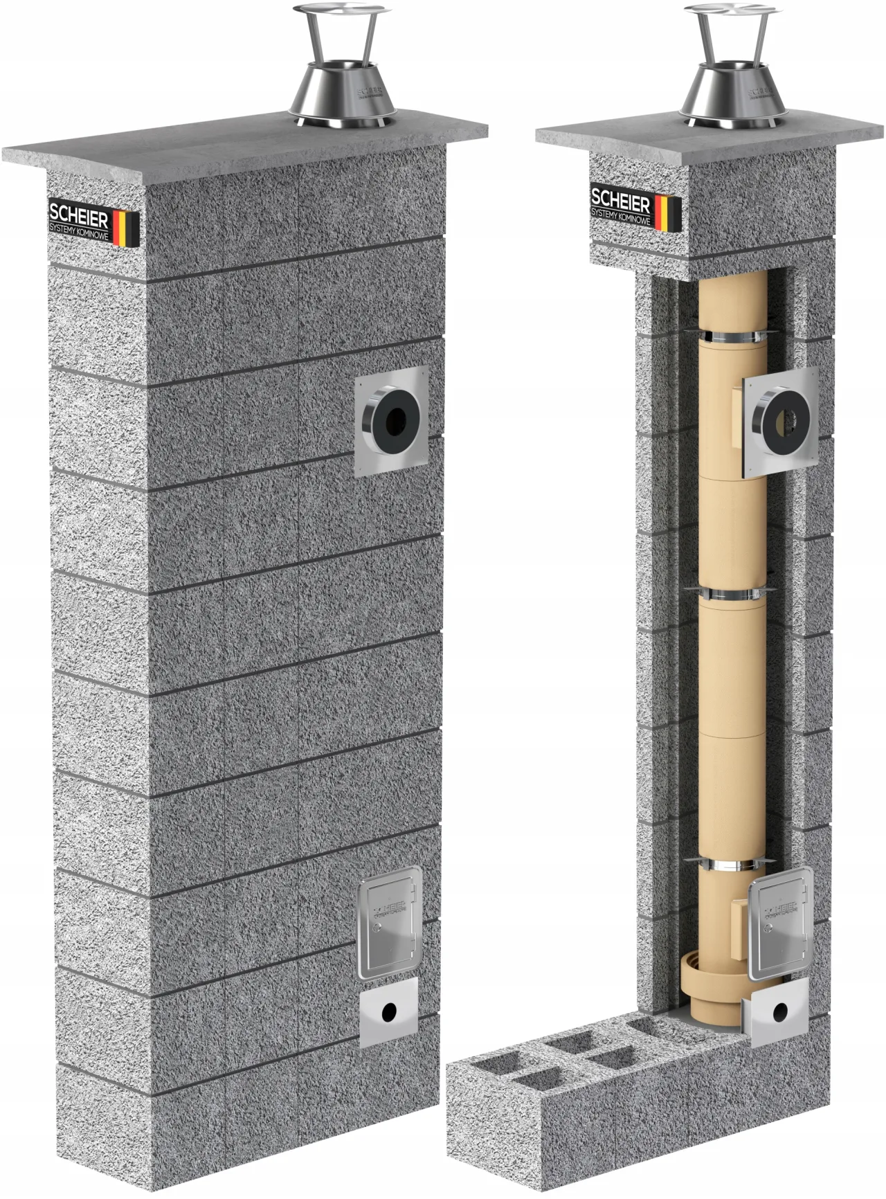 Komin systemowy Scheier Turbo KW+W2+W2 – zdjęcie 2