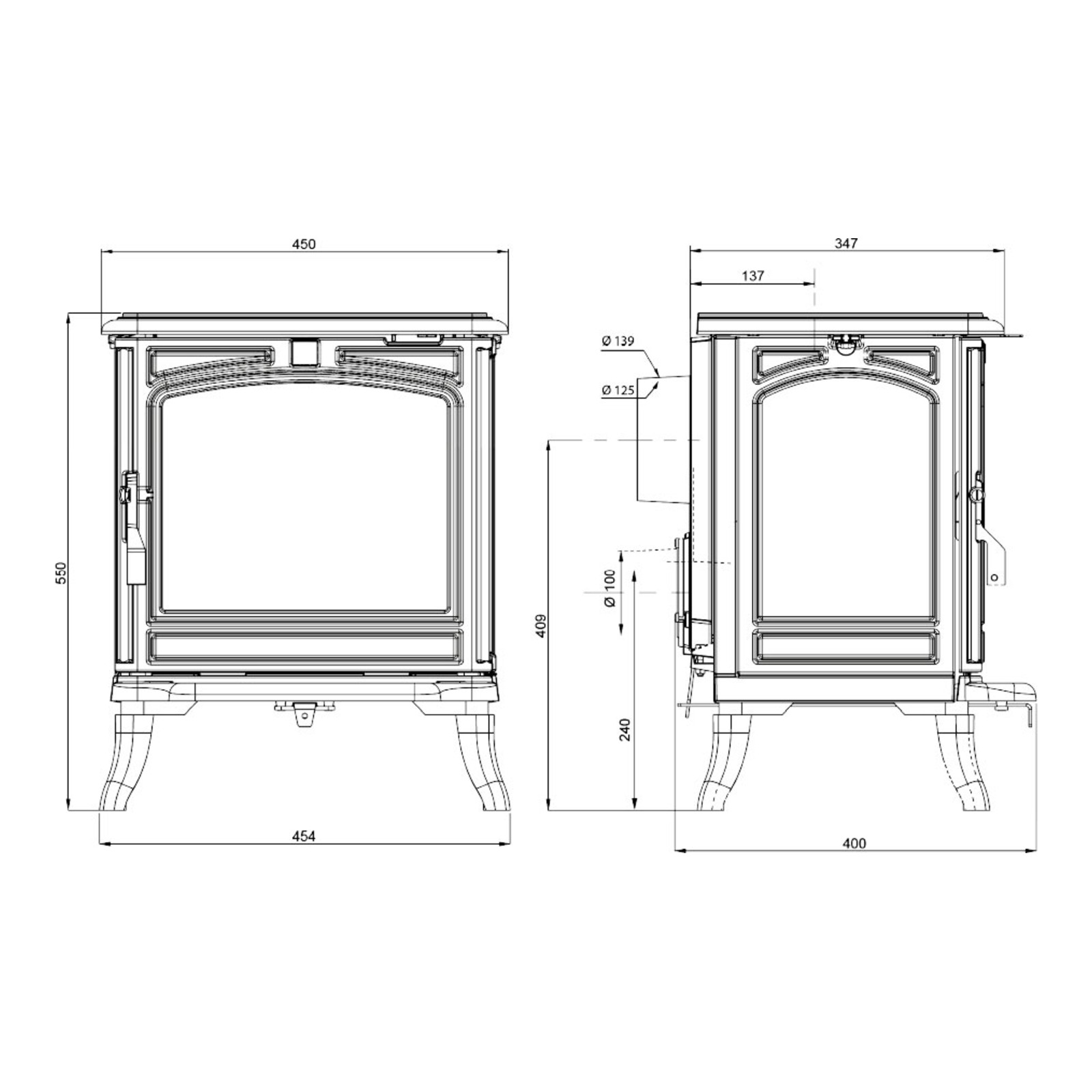 Piec wolnostojący żeliwny HESTIA S17 ECO 4,6kW