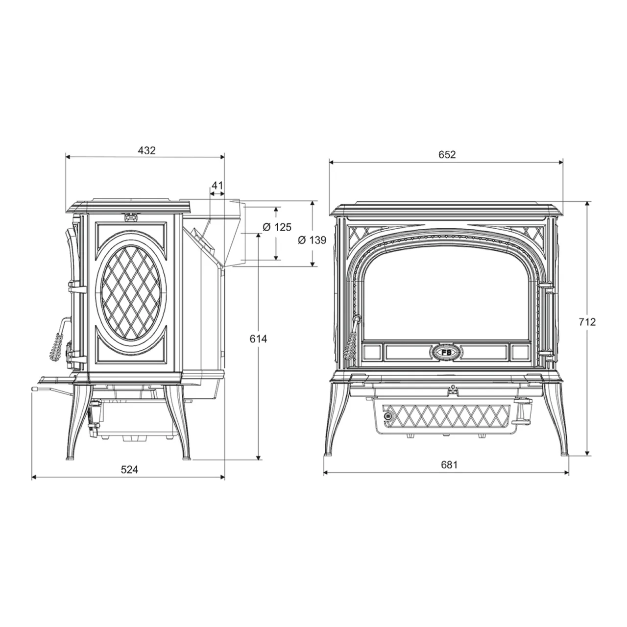Piec wolnostojący żeliwny KAWMET Premium NIKA S5 ECO 11,3kW