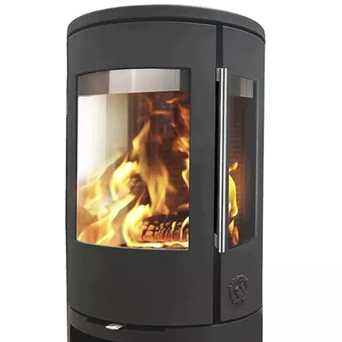 Piec wolnostojący żeliwny MORSO 7493 z wysokim pojemnikiem na drewno 4,3kW